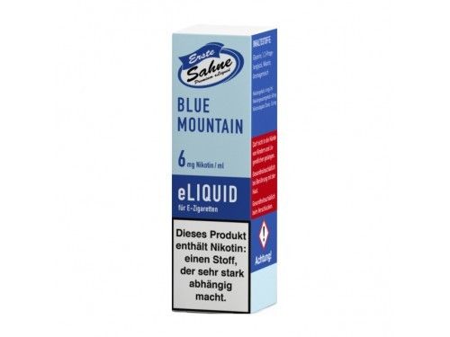 Erste Sahne Liquid "Blue Mountain" mit Nikotin