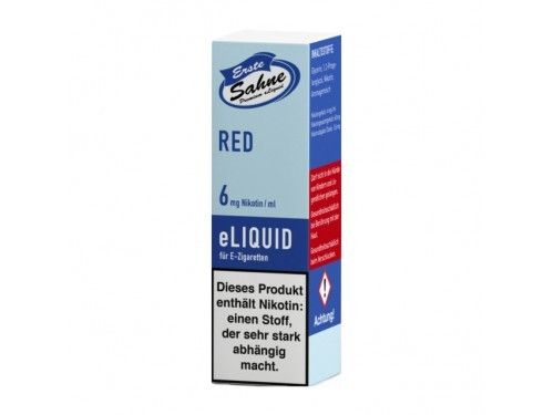Erste Sahne Liquid "Red" mit Nikotin
